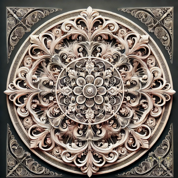 Mandala, Pink & Grey