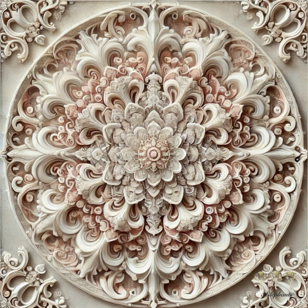 Mandala, Pink & White