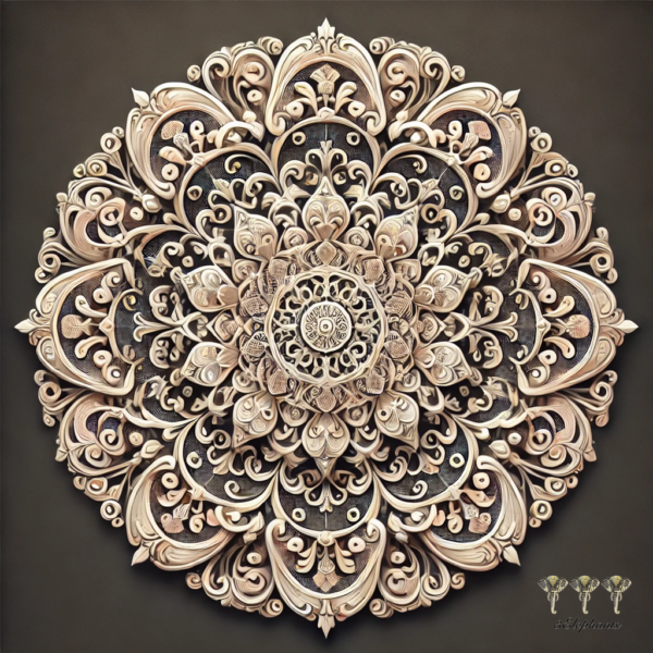 Mandala, Beige & Brown