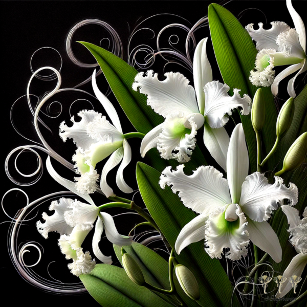 Bouquet of White Cataleyas
