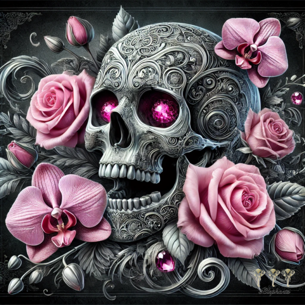 Laughing Black skull