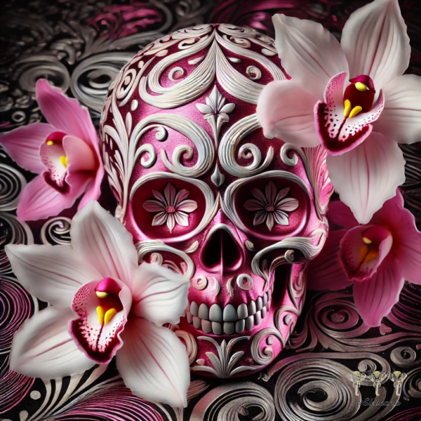 Metallic Pink skull