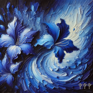 Blue Flower oil 1