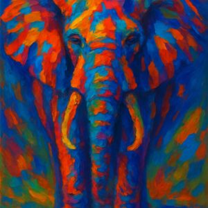 Colourful elephant
