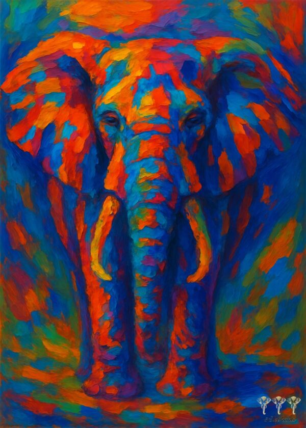 Colourful elephant